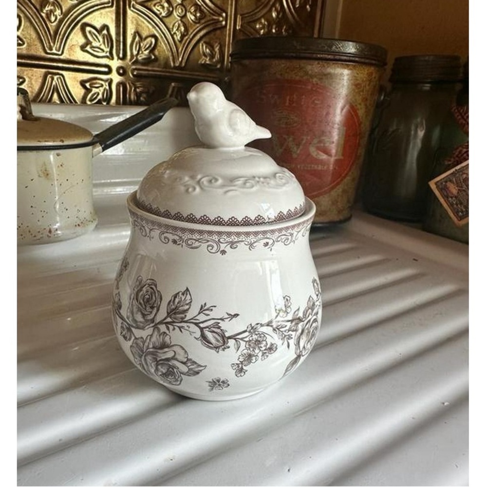 The Pioneer Woman Brown Agatha Stoneware Sugar Bowl and Creamer Set Brown - Picture 10 of 12